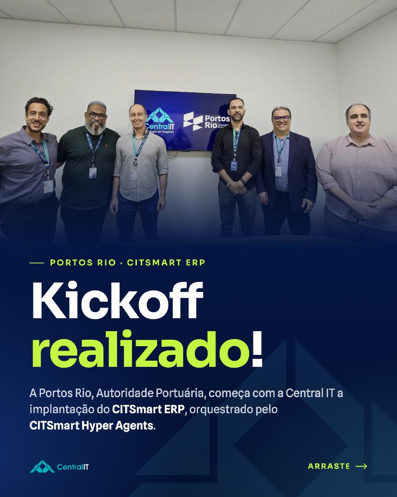 Central IT inicia implantação do ERP CITSmart na PortosRio